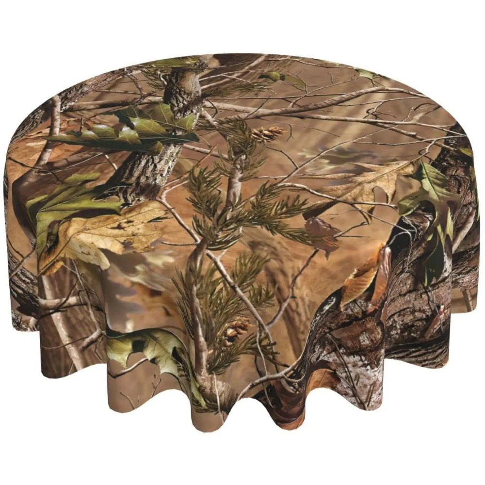 Outdoor Hunting Table - Toalha de mesa redonda camuflada de
